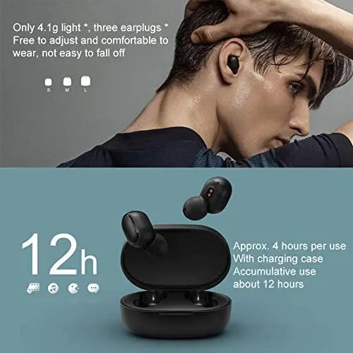 Fone de Ouvido A6S TWS Bluetooth 5.0 TWS – Xiaomi AirDots S, Estéreo, Mini, com Cancelamento de Ruído e Microfone