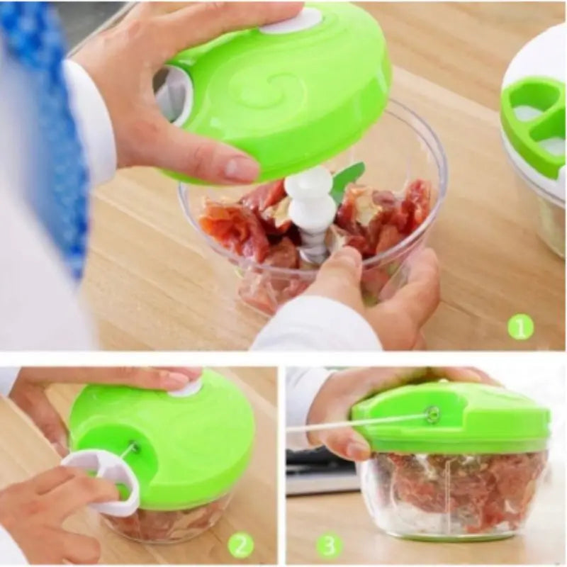 Processador e Triturador Manual de Alimentos – Praticidade na Sua Cozinha!