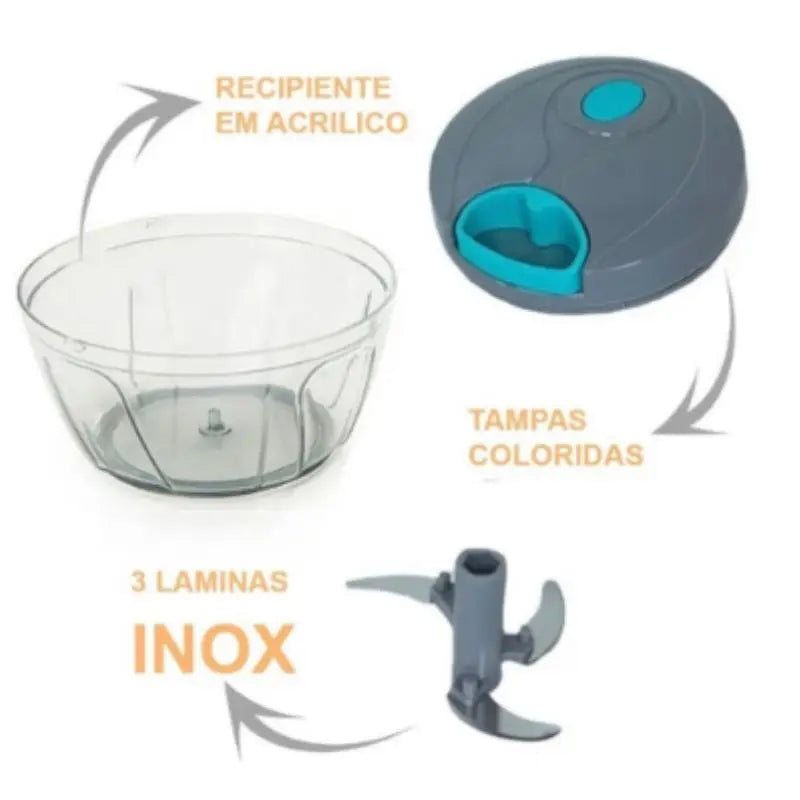 Processador e Triturador Manual de Alimentos – Praticidade na Sua Cozinha!