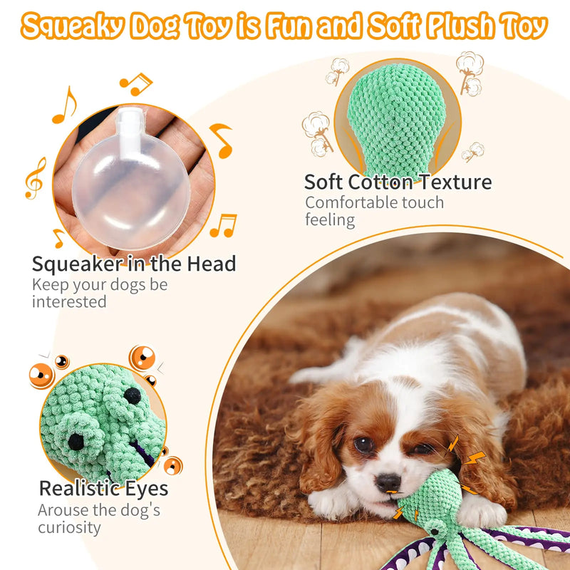 Brinquedo de Pelúcia Interativo para Cães – Mordedor Resistente com Som e Textura Macia!