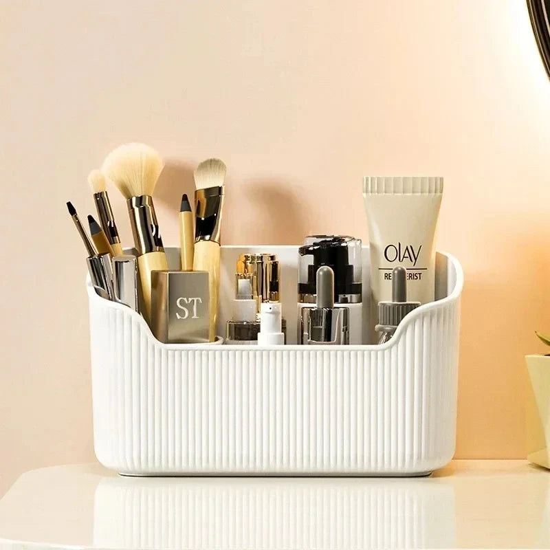 Organizador de Cosméticos Fosco – Ideal para Banheiro, Penteadeira e Escritório | Armazene Maquiagem, Batons e Skincare
