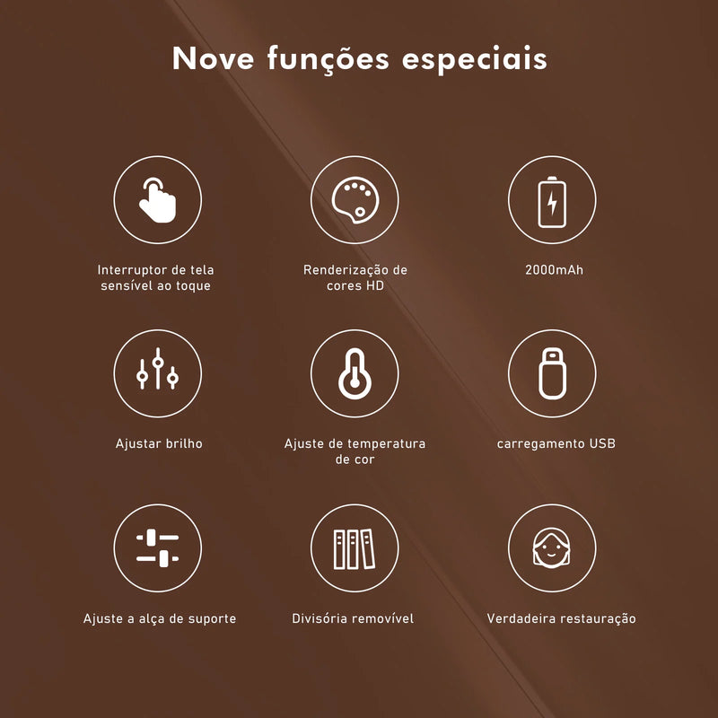 Maleta Nécessaire Feminina | Organizador de Maquiagem em Poliéster | Elegância e Praticidade
