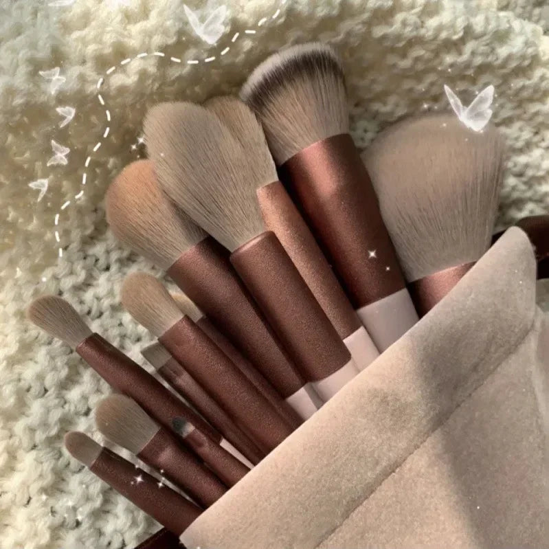 Kit de Pincéis Profissionais para Maquiagem – 3/13/22 Peças, Cerdas Sintéticas para Olhos, Rosto e Lábios