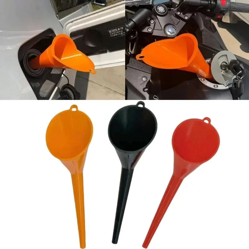 Funil de Combustível de Boca Longa - Ferramenta de Abastecimento para Carros e Motos, Anti-Splash