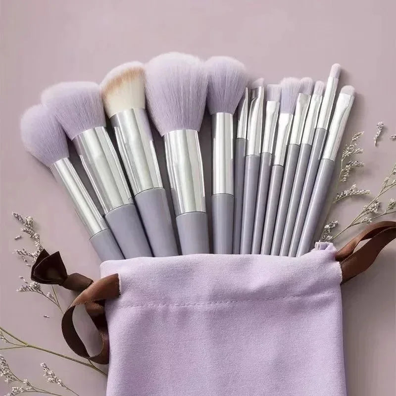 Kit de Pincéis Profissionais para Maquiagem – 3/13/22 Peças, Cerdas Sintéticas para Olhos, Rosto e Lábios