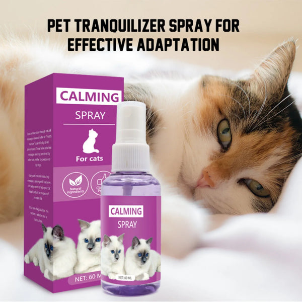 Spray Calmante de Feromônio para Gatos 60ml – Reduz Estresse, Ansiedade e Comportamentos Indesejados