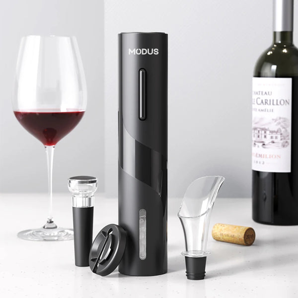 Abridor de Vinho Elétrico Premium – Sofisticação e Sabor ao Seu Alcance | Kit Completo