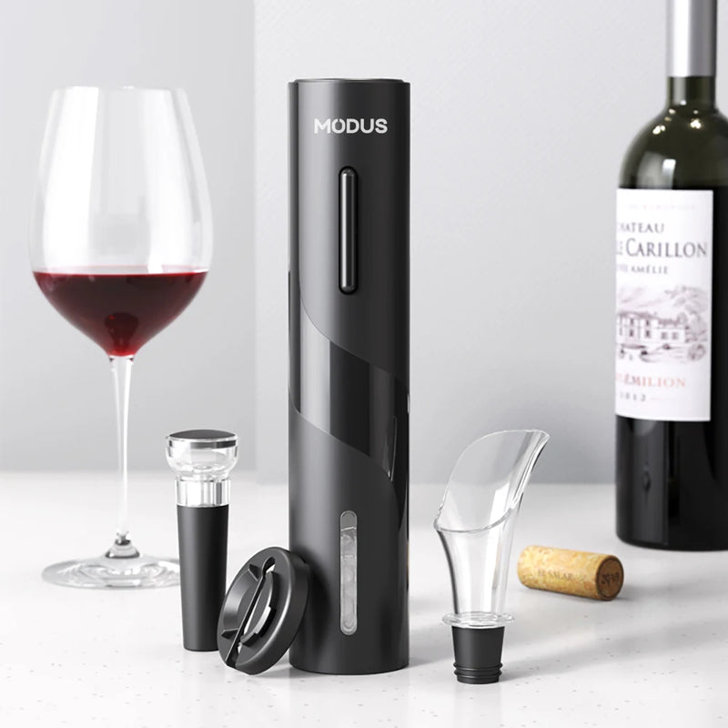 Abridor de Vinho Elétrico Premium – Sofisticação e Sabor ao Seu Alcance | Kit Completo