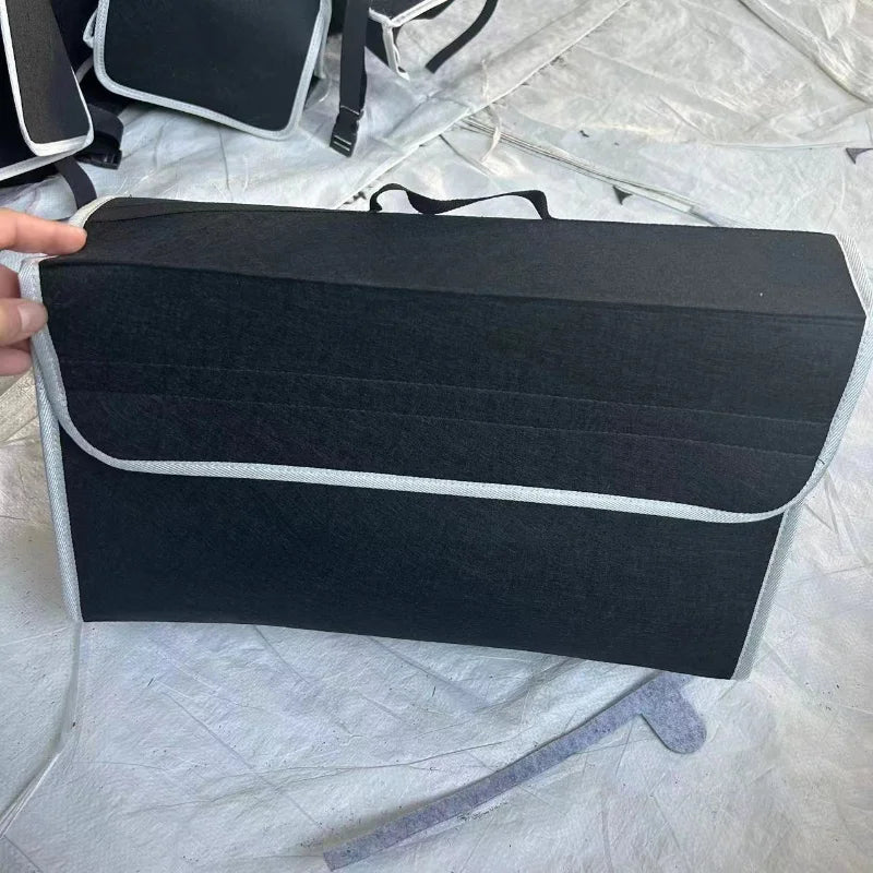 Organizador Dobrável para Porta-Malas  | Antiderrapante, Compartimentado e Multiuso | Feltro Macio