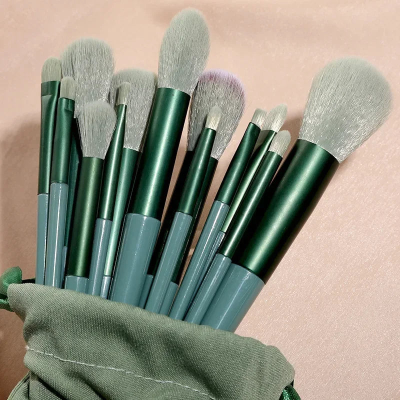 Kit de Pincéis Profissionais para Maquiagem – 3/13/22 Peças, Cerdas Sintéticas para Olhos, Rosto e Lábios